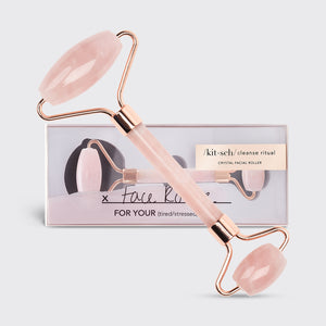 Rolo facial de quartzo rosa