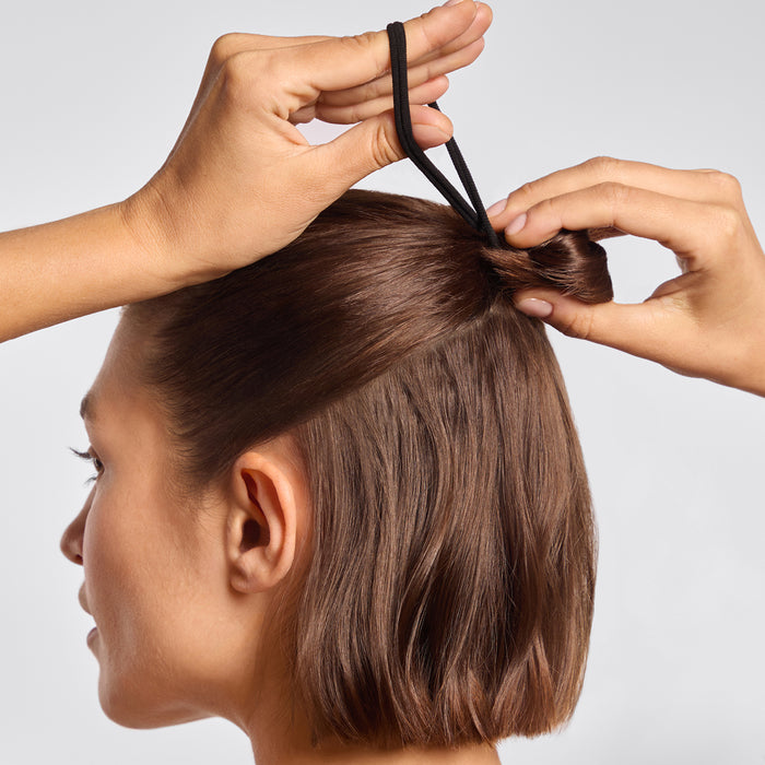 Black Seamless Hair Elastics 8pc Set