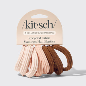 Conjunto de 8 peças de elásticos de cabelo sem costura - Rosewood