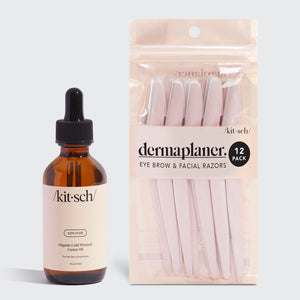 100% óleo de rícino 2oz + Dermaplaner ecológico GRÁTIS