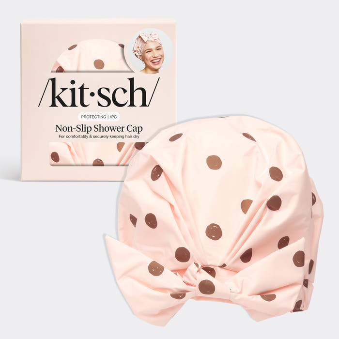 Blush Dot Shower Cap, KITSCH