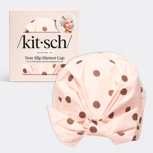 Blush Dot Shower Cap