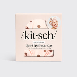 Blush Dot Shower Cap