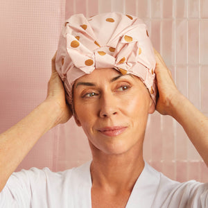 Bonnet de Douche - Pois Blush
