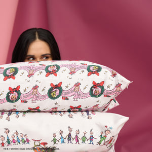 The Grinch x Kitsch Satin Pillowcase in Whoville