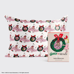 The Grinch x Kitsch Satin-Kissenbezug in Cindy Lou Who