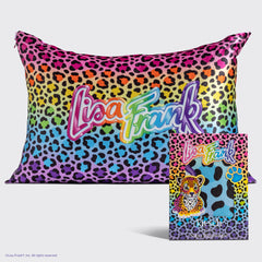 Lisa Frank x Kitsch Satin-Kissenbezug in Rainbow Leopard