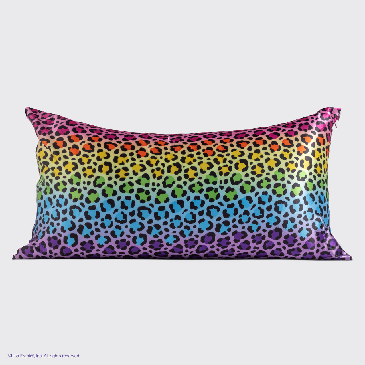 Lisa Frank x Kitsch King Satin Pillowcase in Rainbow Leopard - King