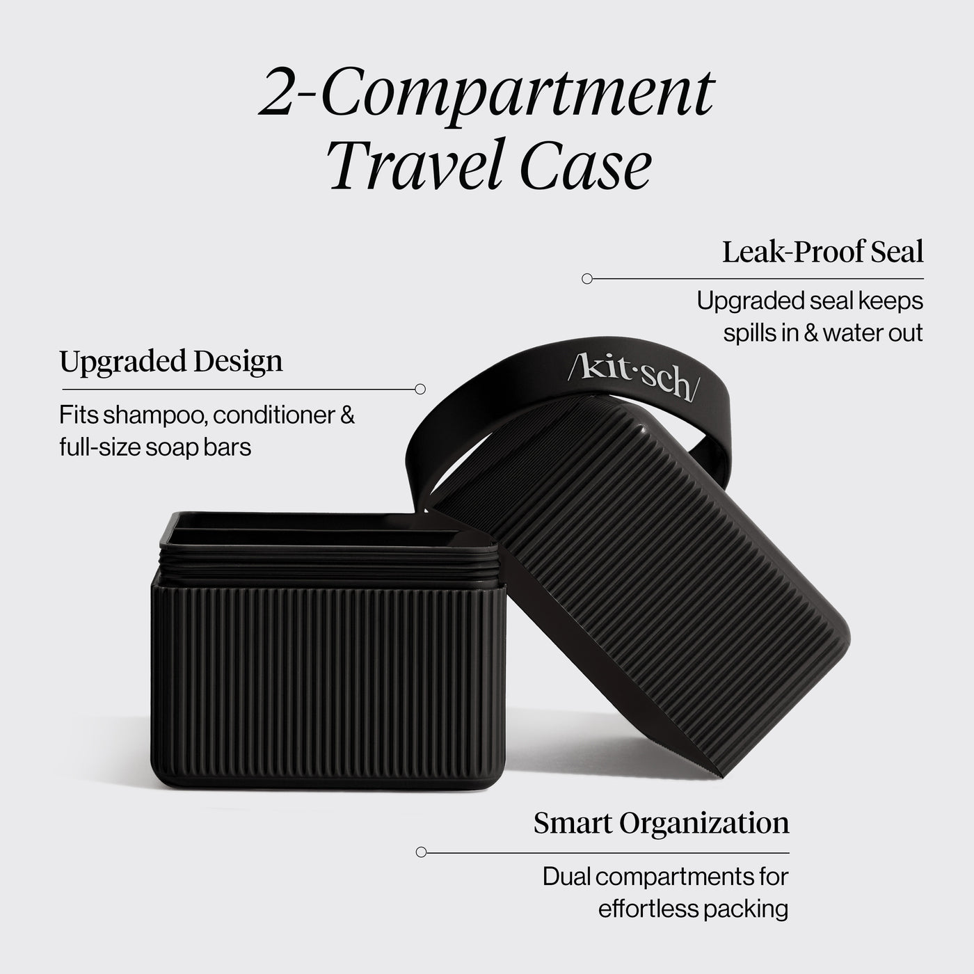 Trousse de voyage à 2 compartiments - Noir