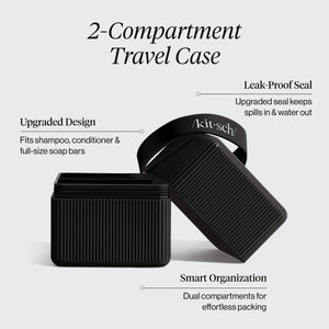 Trousse de voyage à 2 compartiments - Noir