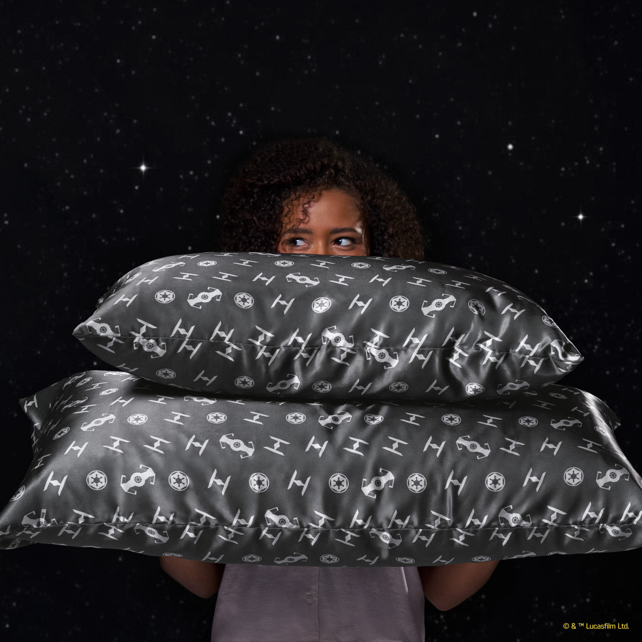 Star Wars™ & Kitsch Satin Pillowcase in Galactic Empire