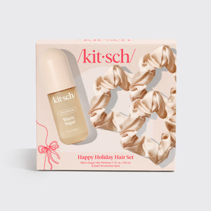 Happy Holiday Hair Set : Warm Sugar Hair Perfume & 3pc Satin Scrunchies