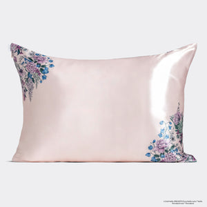 Bridgerton x Kitsch Satin Pillowcase in Wisteria