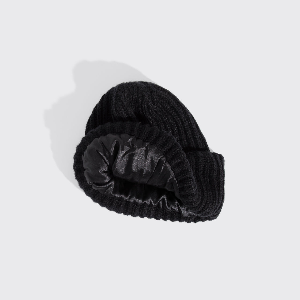 Glazey™ Satin-Lined Beanie in Black