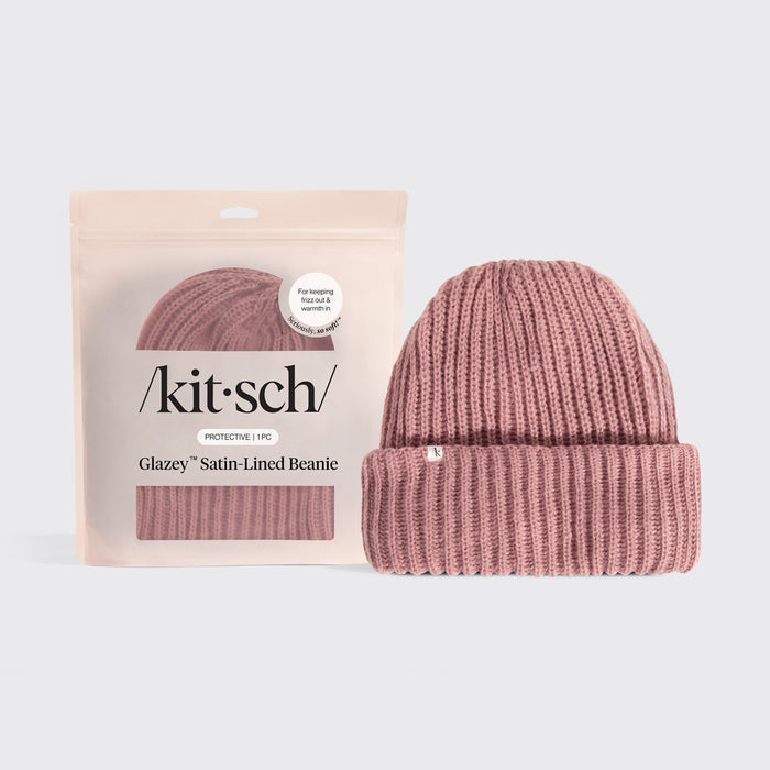 Glazey™ Satin-Lined Beanie in Blush