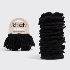 Elastici neri per capelli a forma di petalo