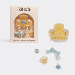 KitschPop™ Coastal Cottage Set di Fermagli Cloud Clip in giallo burro