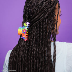 Lisa Frank x KitschPop Curved Claw Clip 7pc Set in Fantastic World of Lisa Frank - on-model lifestyle #3