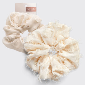 Brunch Scrunchie - Ausgefranstes Leinen
