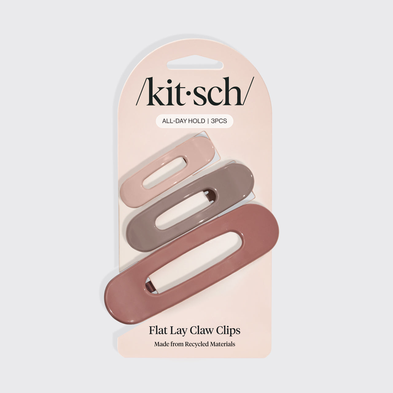 Flat Lay Claw Clip 3pc Flat- Terracotta