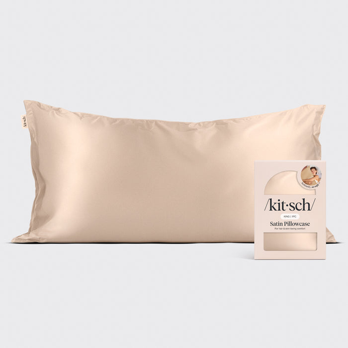 Satin Pillowcase in Champagne - King