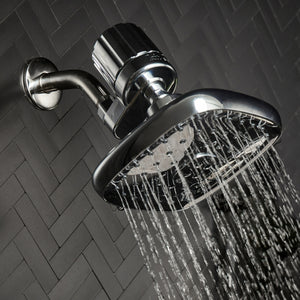 Set 4 pezzi filtro doccia + shampoo e balsamo - Cromo