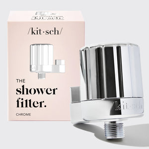 Set 4 pezzi filtro doccia + shampoo e balsamo - Cromo