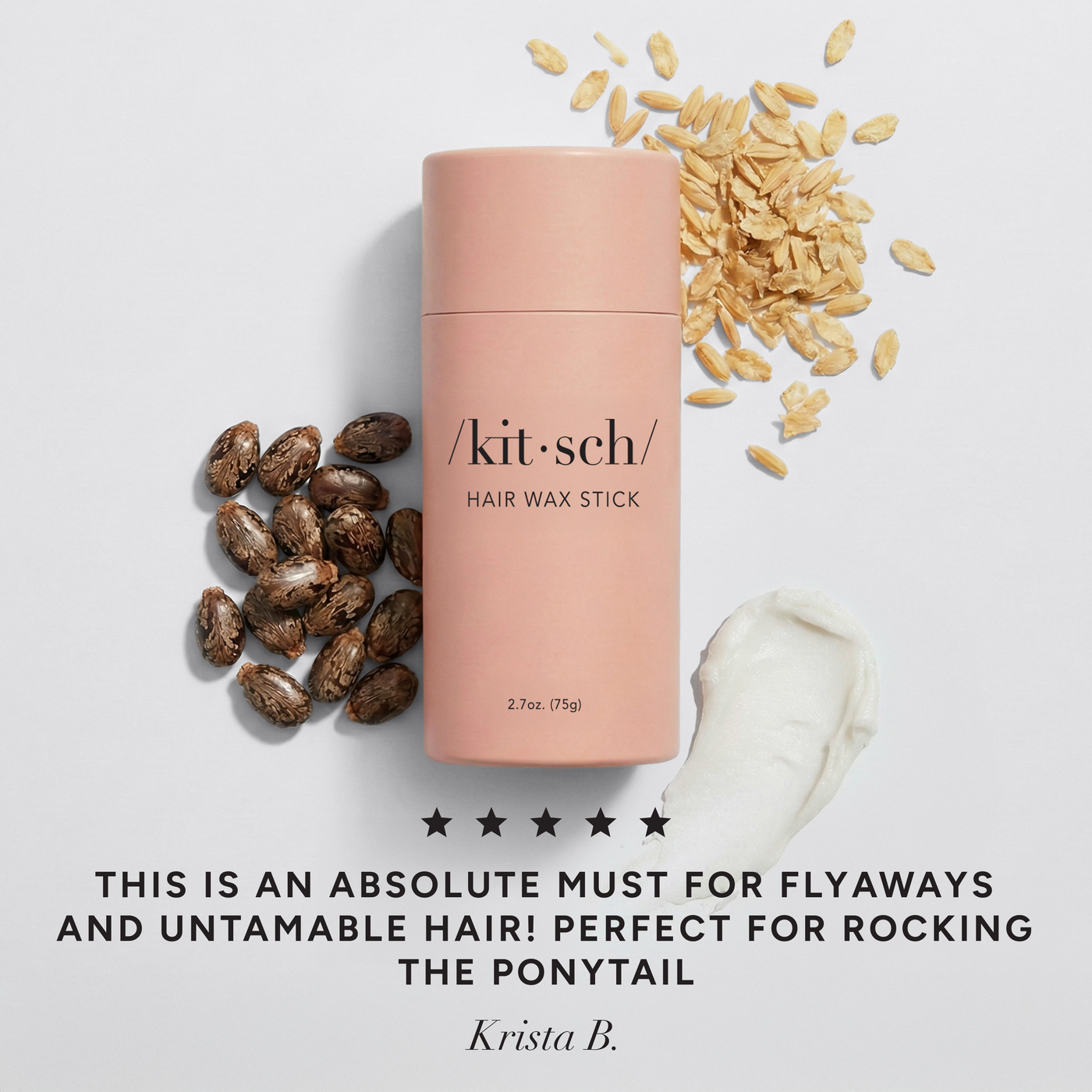 عصا شمع الشعر بزيت الخروع