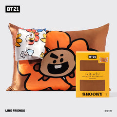 Kitsch x BT21 Satin-Kissenbezug - SHOOKY