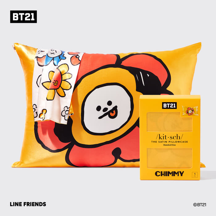 Kitsch x BT21 Satin-Kissenbezug CHIMMY
