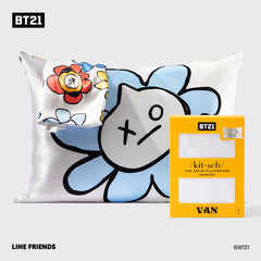 Kitsch x BT21 Satin-Kissenbezug - VAN