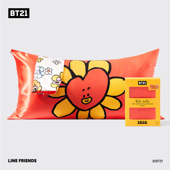 Kitsch x BT21 TATA King Satin Pillowcase — hero