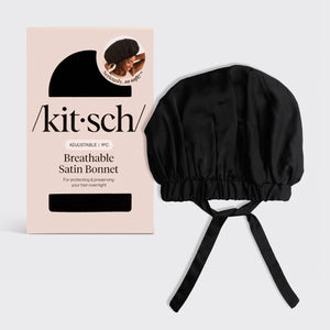 Gorro para dormir de raso negro