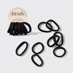 Set di 8 pezzi di elastici per capelli neri senza cuciture