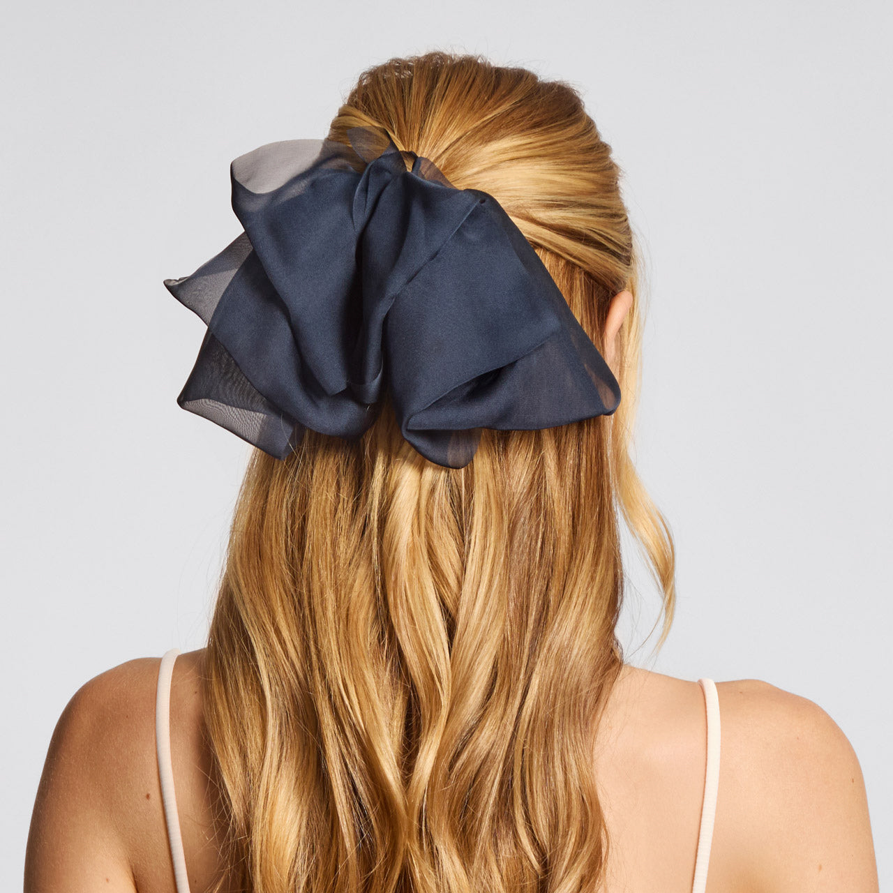 Blue Orchid Chiffon Bow Hair Clip