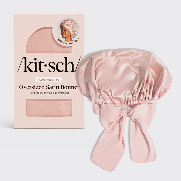 Cuffietta di raso oversize - Blush
