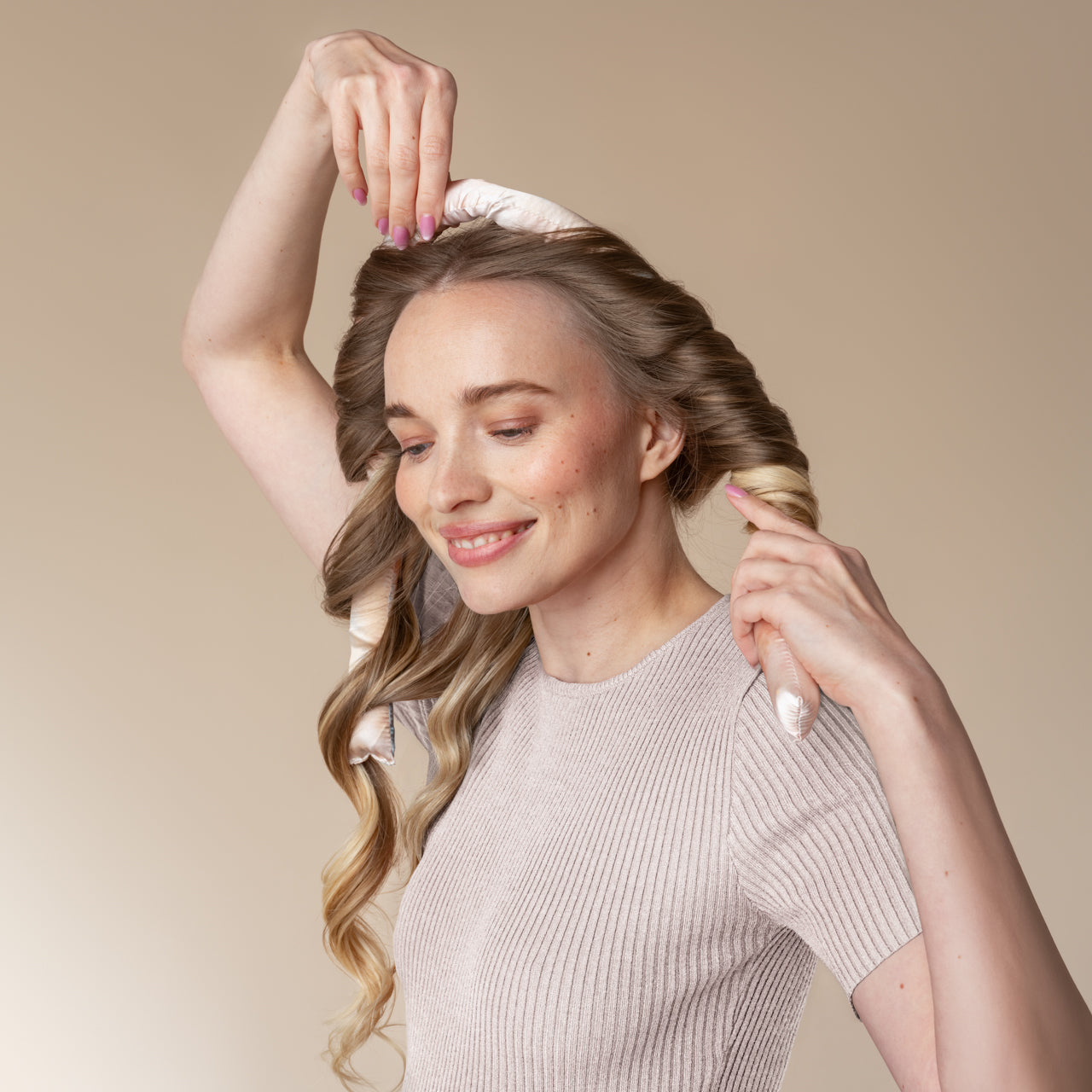 Σετ για μπούκλες χωρίς θερμότητα Satin - Sunset Tie Dye