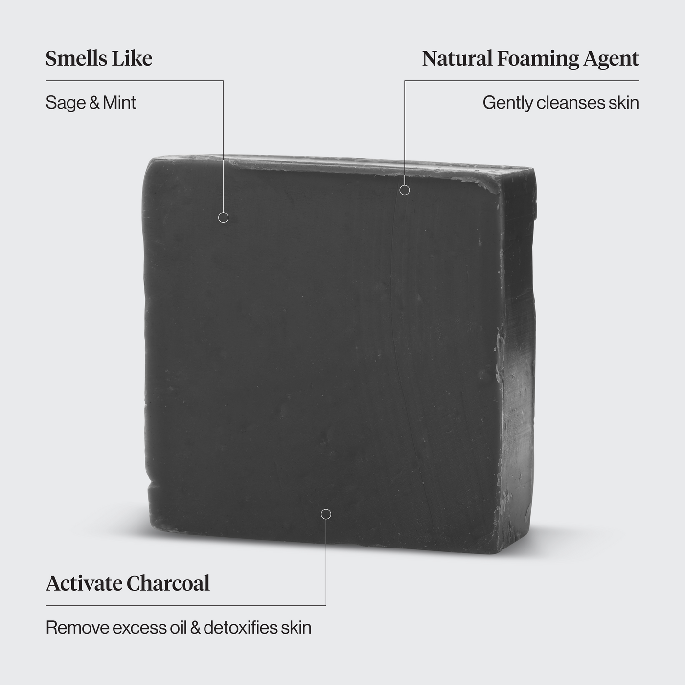 صابون غسيل الجسم بالفحم لإزالة السموم