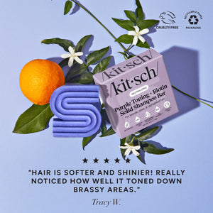 Purple Toning Shampoo & Conditioner Bar Combo for Color-Treated & Grey Hair