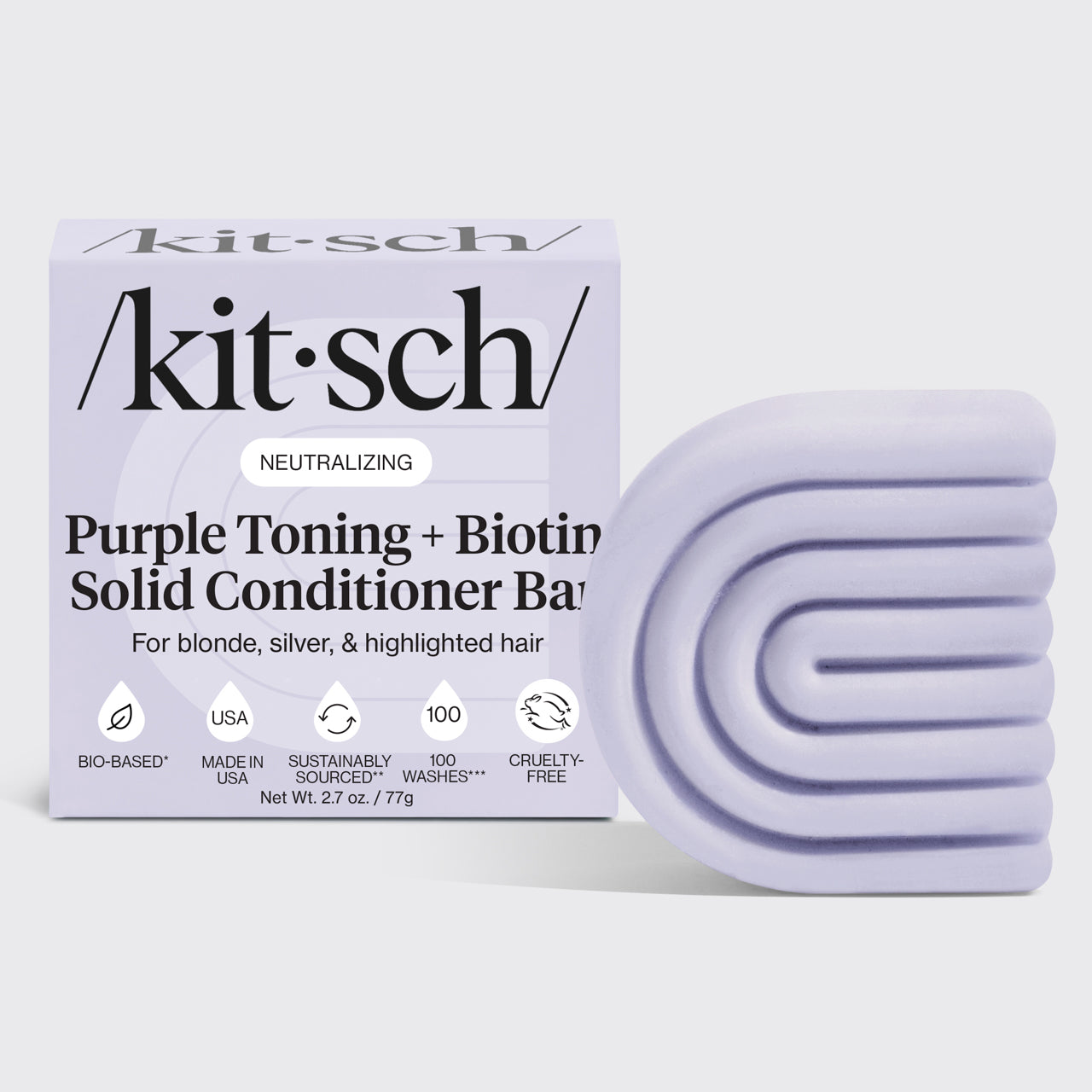 Purple Toning Conditioner Bar voor gekleurd en grijs haar