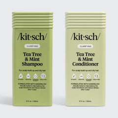 Shampoo e balsamo purificanti al tea tree e menta