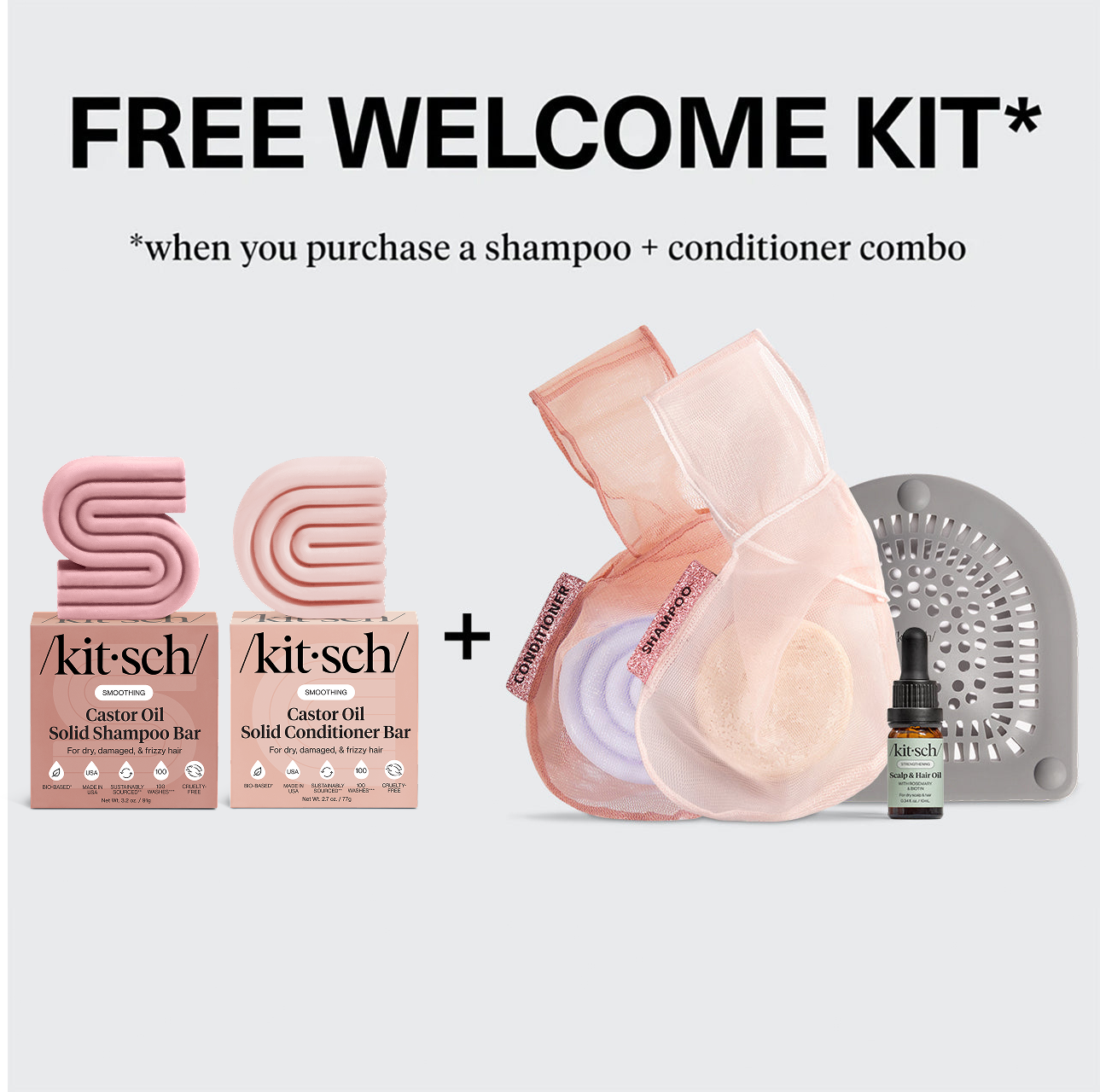 Winter Welcome Kit Castor Oil Nourishing Shampoo & Conditioner Bar Combo