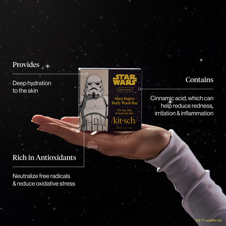 Star Wars™ & Kitsch Shea Butter Moisturizing Solid Body Wash - Stormtrooper Swirl