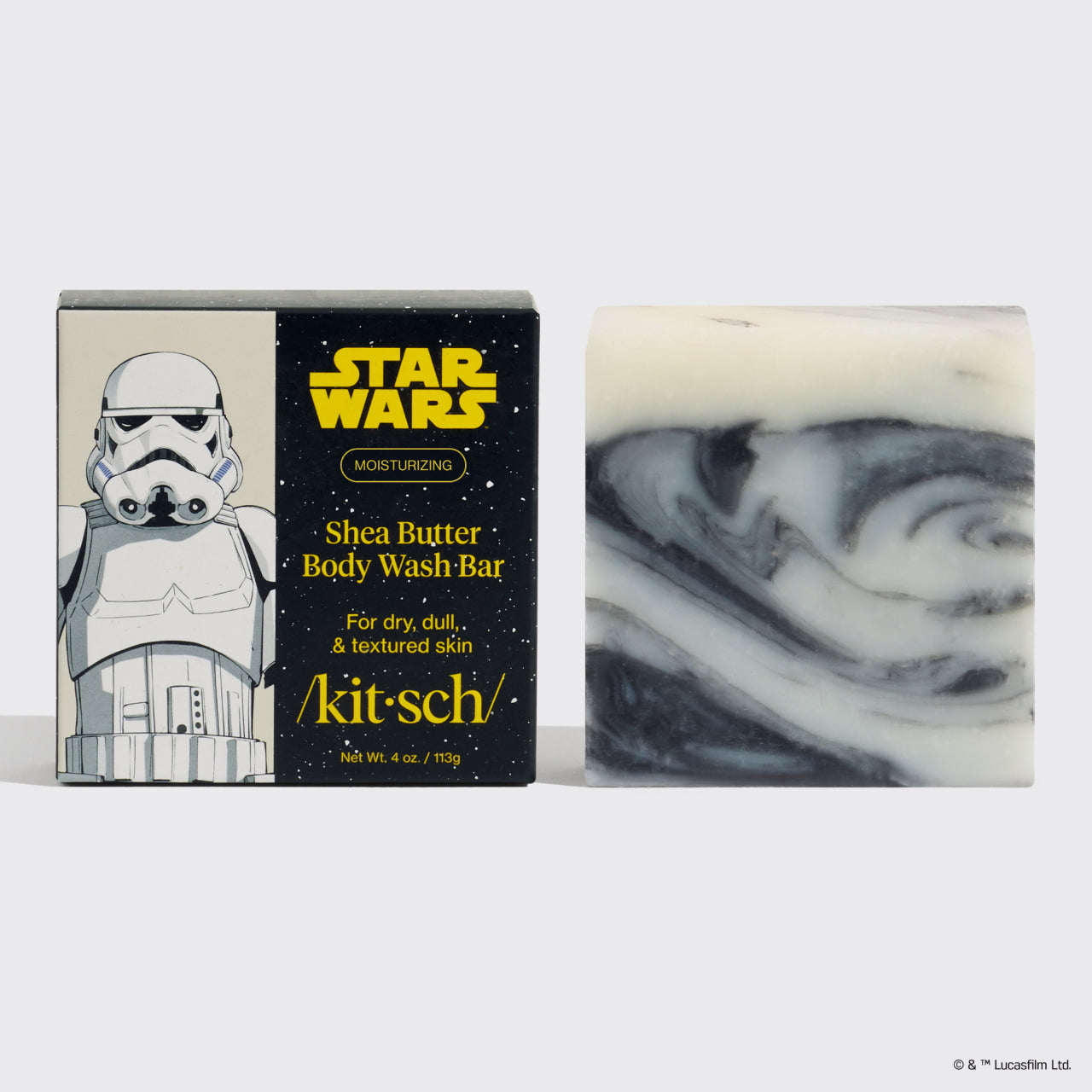 Star Wars™ & Kitsch Shea Butter Moisturizing Solid Body Wash - Stormtrooper Swirl