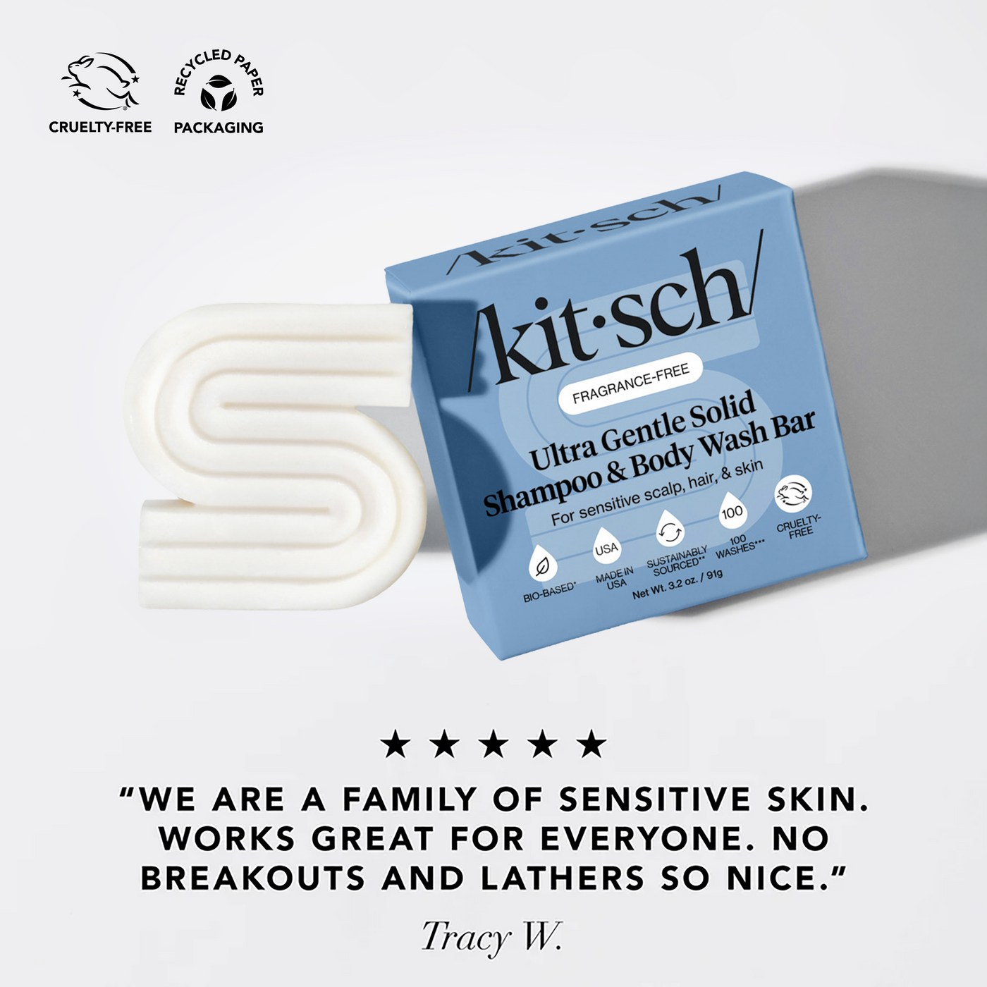 Ultra Sensitive Shampoo & Body Wash Bar χωρίς άρωμα