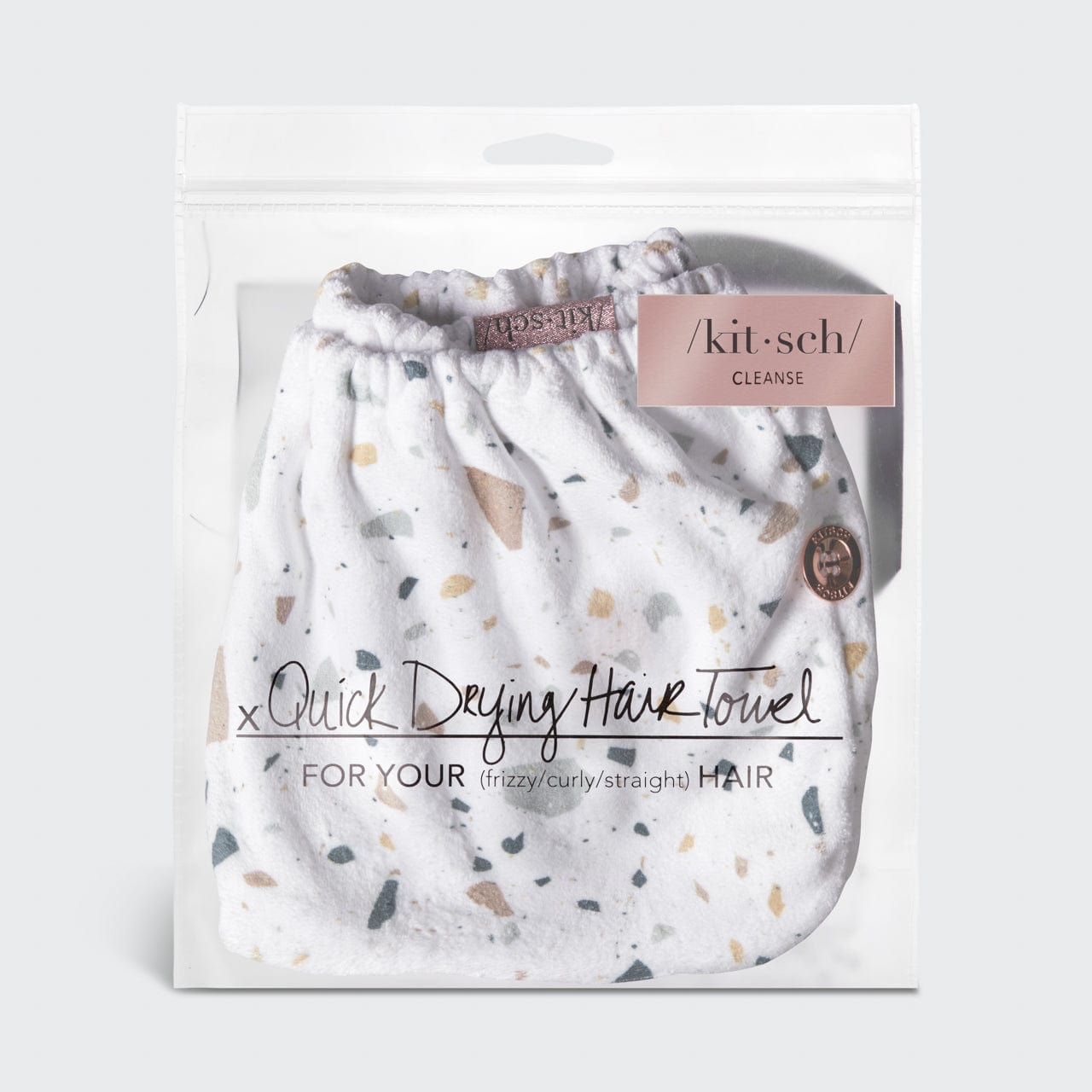 Quick Dry Hair Towel - Terrazzo